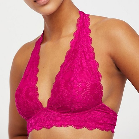 Free People Other - FREE PEOPLE Galloon Lace Halter Bra L